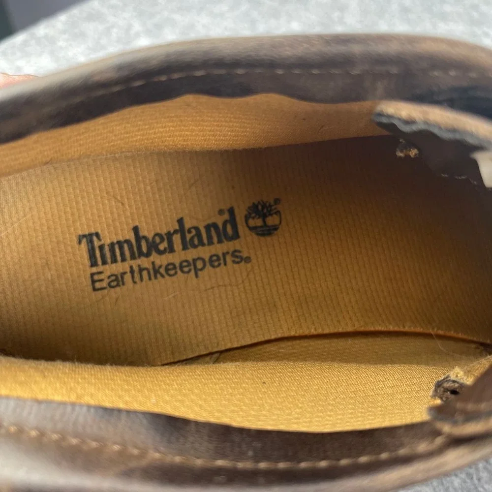 Timberland Leather Earthkeepers Chukka Boots Brown Lace Up Workwear Heritage 9.5